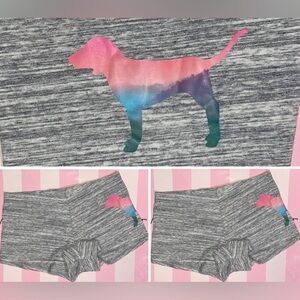 2 PINK Victoria’s Secret boyshort bundle pink Panties pink shortie PINK dog